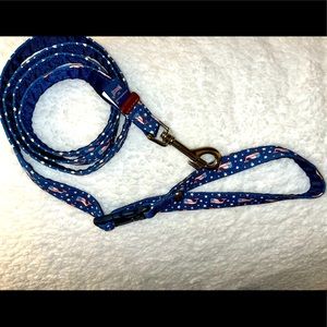 NWOT Vineyard Vines Dog Leash Patriotic Flag Whale